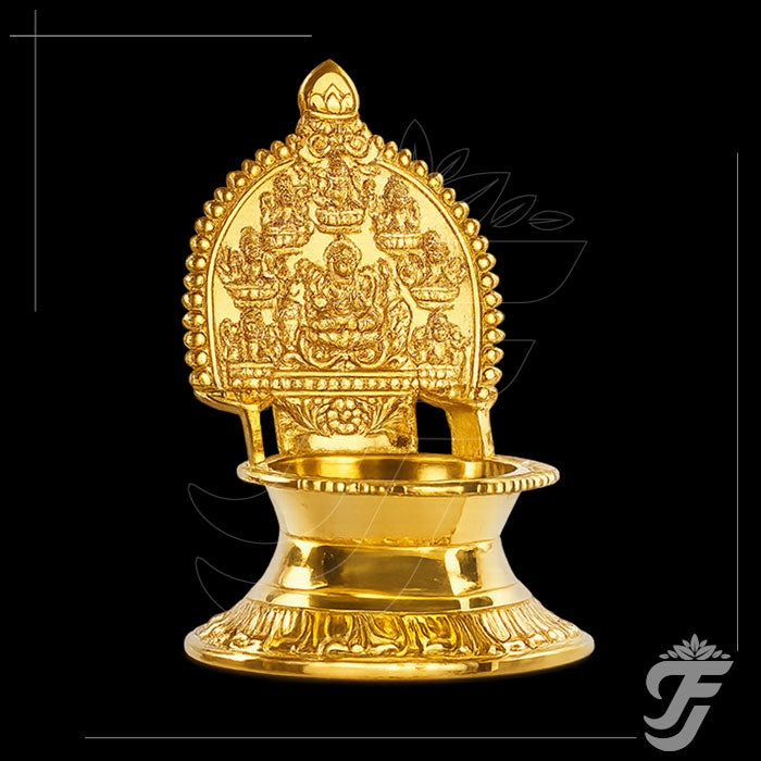 BRASS ASHTALAKSHMI LAMP-7.5"