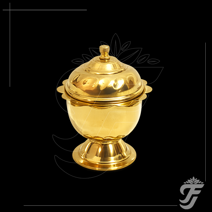 BRASS KUMKUM CHIMIL-3.5 INCH