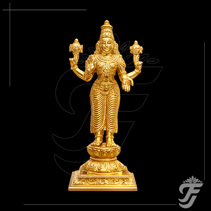 BRASS PERUMAL STATUE - 8 INCH