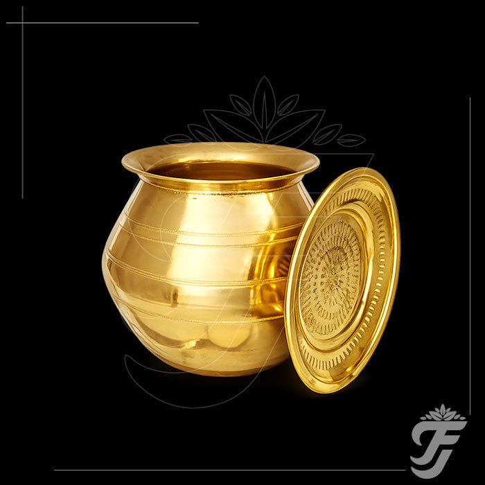 BRASS PONGAL PAANAI NO.14 - 3 LTR WITH LID