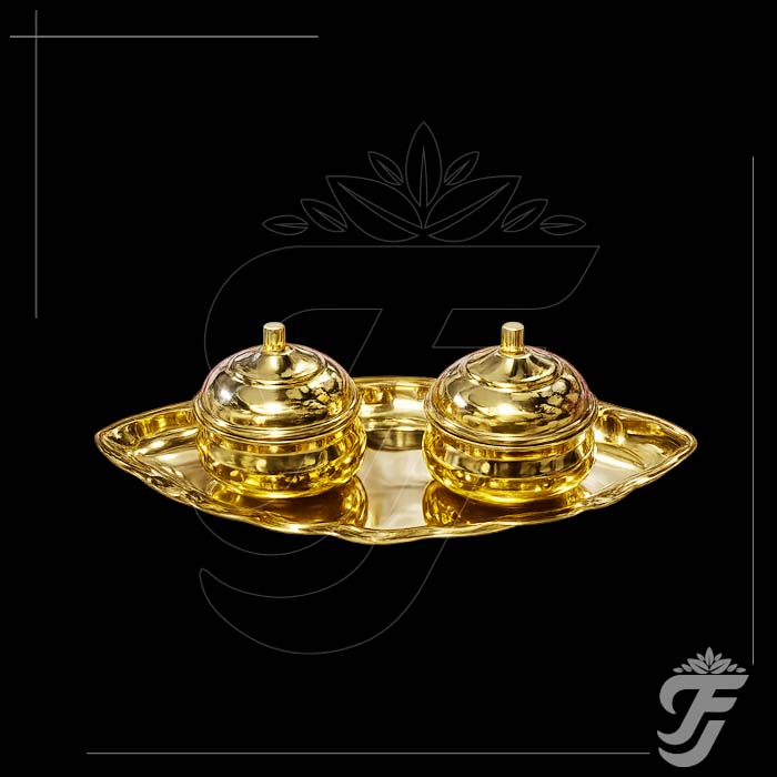 BRASS KUMKUM CHIMIL-TRAY