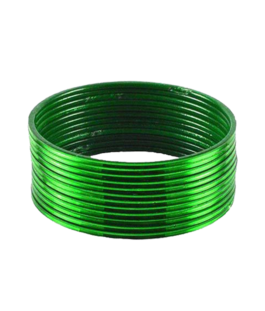 BANGLES GLASS-GREEN  (2 DOZENS/BOX)