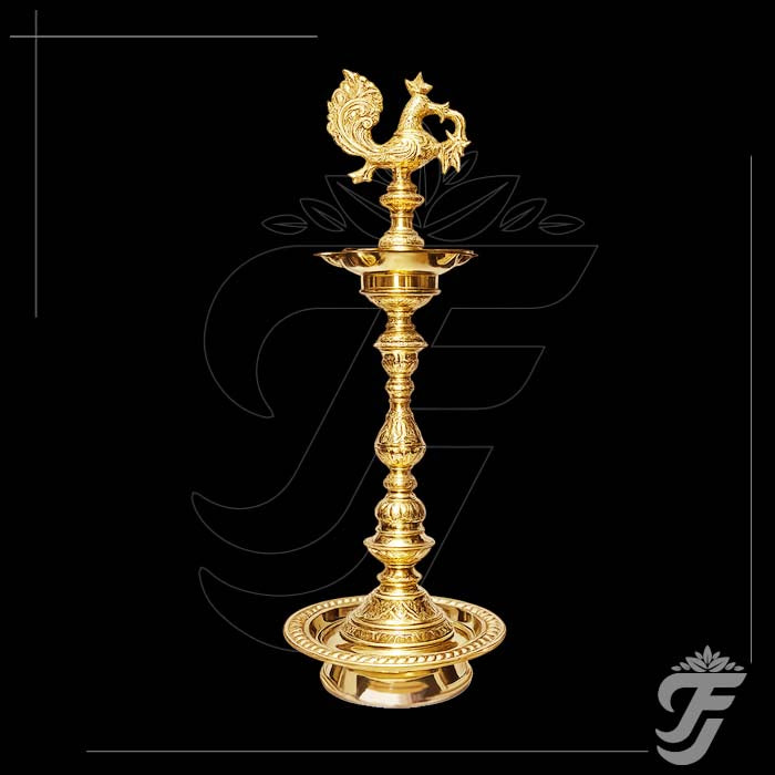 BRASS NAGAS KUTHUVILAKKU-6 FEET(WITH SWAN)